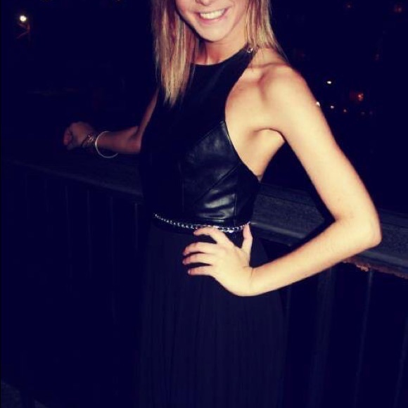 leather halter chain dress - Picture 3 of 3